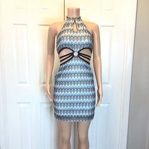 Rue21 Sleeveless Strappy Midriff Cut Out Stretch Bodycon Mini Dress